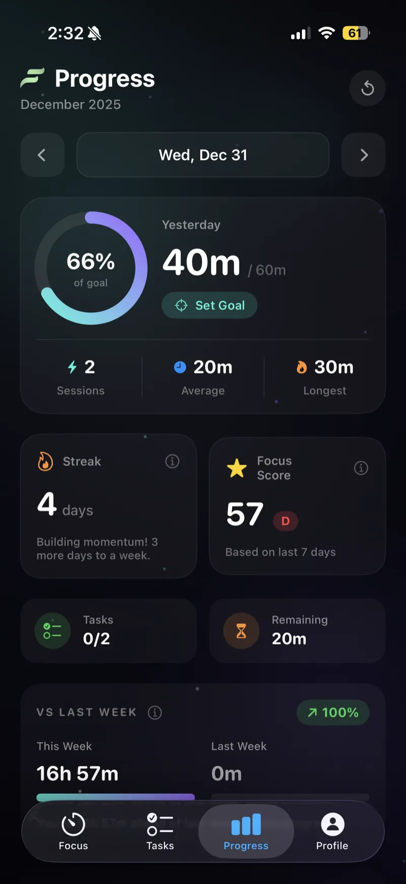 FocusFlow screen 1